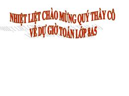 Bài giảng Toán 8 - Bài: Trường hợp đồng dạng 