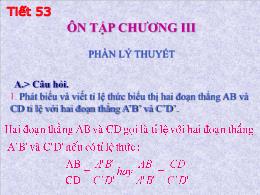 Bài giảng Toán 8 - Chương III: Tam giác đồng