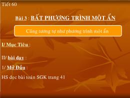 Bài giảng Toán 8 - Chương IV: Bất phương trìn