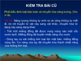 Bài giảng Vật lí 8 - Bài 28: Động cơ nhiệt