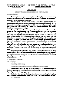 Chuyên đề Bồi dưỡng Học sinh giỏi môn Tiếng A