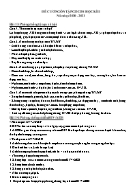 Đề cương ôn tập cuối học kì II GDCD 8 - Năm h