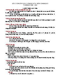 Đề cương ôn tập cuối học kì II Sinh học 8 - N