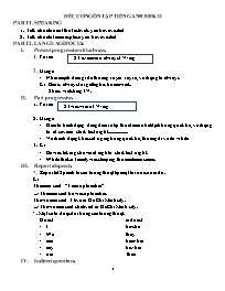 Đề cương ôn tập học kì II Tiếng Anh 8