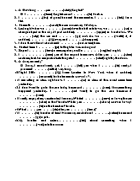 Đề cương ôn tập môn Tiếng Anh Lớp 8