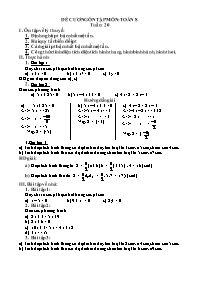 Đề cương ôn tập Toán 8 - Tuần 20-23