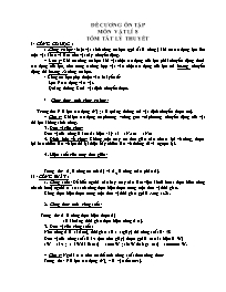 Đề cương ôn tập Vật lí Lớp 8 - Trần Thanh Hải