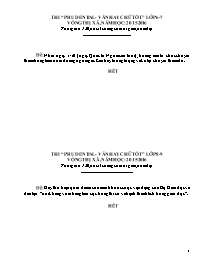 Đề thi Frudential - Văn hay chữ tốt Khối THCS