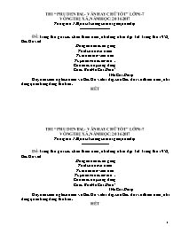 Đề thi Frudential - Văn hay chữ tốt Khối THCS