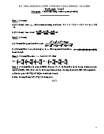 Đề thi HSG Toán 8 - Năm học 2012-2013 (Có đáp