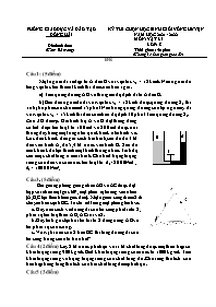Đề thi HSG vòng Huyện Vật lí 8 - Năm học 2021