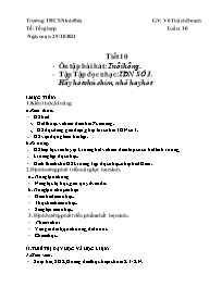 Giáo án Âm nhạc 8 - Tuần 10 - Năm học 2021-20