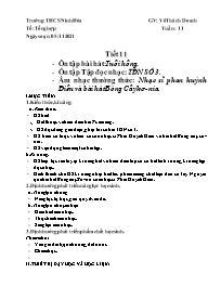 Giáo án Âm nhạc 8 - Tuần 11 - Năm học 2021-20