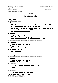 Giáo án Âm nhạc 8 - Tuần 15 - Năm học 2021-20