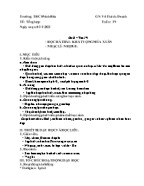 Giáo án Âm nhạc 8 - Tuần 19 - Năm học 2021-20