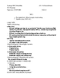 Giáo án Âm nhạc 8 - Tuần 2 - Năm học 2021-202