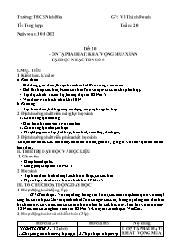 Giáo án Âm nhạc 8 - Tuần 20 - Năm học 2021-20