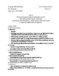 Giáo án Âm nhạc 8 - Tuần 21 - Năm học 2021-20