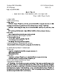 Giáo án Âm nhạc 8 - Tuần 22 - Năm học 2021-20