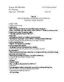 Giáo án Âm nhạc 8 - Tuần 28 - Năm học 2021-20