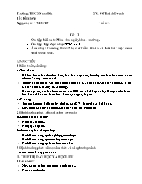 Giáo án Âm nhạc 8 - Tuần 3 - Năm học 2021-202