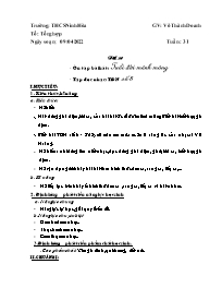 Giáo án Âm nhạc 8 - Tuần 31 - Năm học 2021-20