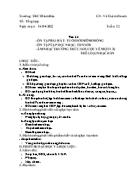 Giáo án Âm nhạc 8 - Tuần 32 - Năm học 2021-20
