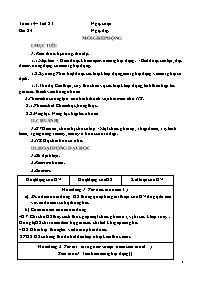 Giáo án Công nghệ 8 - Tuần 14-16