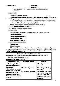 Giáo án Công nghệ 8 - Tuần 19+20