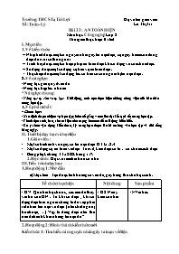 Giáo án Công nghệ 8 - Tuần 21 - Lê Thị Trí