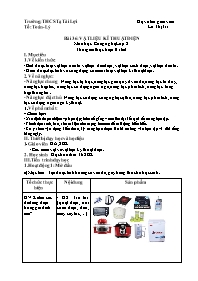 Giáo án Công nghệ 8 - Tuần 22 - Lê Thị Trí