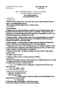 Giáo án Công nghệ 8 - Tuần 28 - Lê Thị Trí