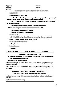 Giáo án Công nghệ 8 - Tuần 29-33