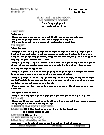 Giáo án Công nghệ 8 - Tuần 29 - Lê Thị Trí