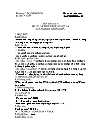 Giáo án Công nghệ 8 - Tuần 31 - Năm học 2021-