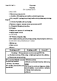 Giáo án Công nghệ 8 - Tuần 34, Tiết 54: Ôn tậ