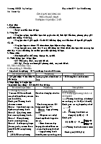 Giáo án Đại số 8 - Tuần 26-28 - Lê Thể Hương