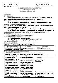 Giáo án Đại số 8 - Tuần 29+30 - Lê Thể Hương