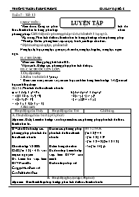 Giáo án Đại số 8 - Tuần 7 - Trường THCS Lê Hồ