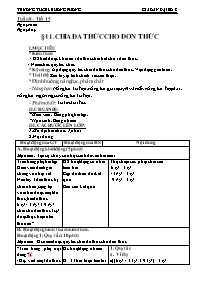 Giáo án Đại số 8 - Tuần 8 - Trường THCS Lê Hồ