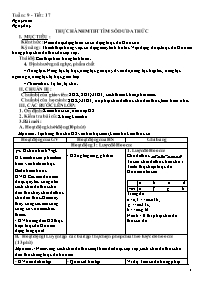 Giáo án Đại số 8 - Tuần 9 - Năm học 2020-2021