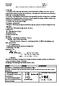 Giáo án Đại số Lớp 8 - Tuần 11, Tiết 21+22