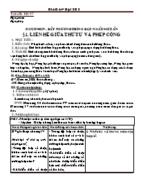 Giáo án Đại số Lớp 8 - Tuần 28, Tiết 57+58