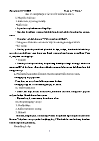 Giáo án Địa lí 8 - Tiết 21, Bài 17: Hiệp hội các nước Đông Nam Á - Năm học 2019-2020