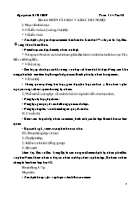 Giáo án Địa lí 8 - Tiết 46, Bài 42: Miền Tây 