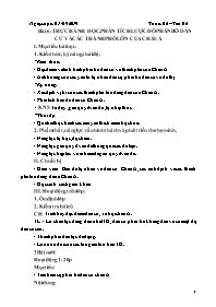 Giáo án Địa lí 8 - Tiết 6, Bài 6: Thực hành Đ