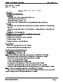 Giáo án Địa lí 8 - Tuần 11 - Năm học 2020-202