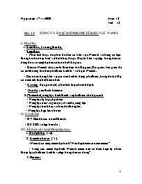 Giáo án Địa lí 8 - Tuần 12, Bài 11: Dân cư và