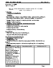 Giáo án Địa lí 8 - Tuần 17 - Năm học 2020-202