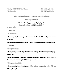 Giáo án Địa lí 8 - Tuần 19-21 - Lê Thị Ngọc H